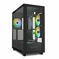 mid tower rebel c60 nero acciaio vetro temperato atx micro atx mini-itx