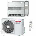 condizionatore console j2 dual split 9000+9000 btu inverter a++ unità esterna 4 0 kw