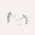orecchini lobo claire oro bianco cubic zirconia collezione claire oro bianco