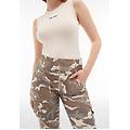 pantaloni wr. up cargo in jersey camouflage effetto lurex desert allover+glitter gold donna medium