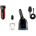 - series 3 bp3050cc rasoio elettrico microcomb ricaricabile colore nero / rosso