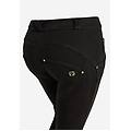 pantaloni push up wr. up clessidra tessuto navetta ecologico nero donna xxs