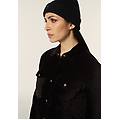 camicia comfort fit in velluto mille righe nero donna xxs