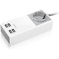 caricabatterie da muro multiplo con 4 porte usb per smartphone e tablet con 2 porte da 2 4ah e 2