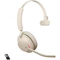 evolve2 65 uc mono auricolare wireless a padiglione ufficio usb tipo a bluetooth beige