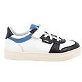 sneakers da bambino bianco e nero con strap taglia 34