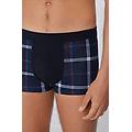 boxer in cotone elasticizzato stampato uomo blu tamaño s