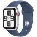 Apple Watch Se Gps Cellular 40mm Cassa In Alluminio Color Argento Con Denim Spor
