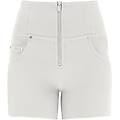 shorts push up wr. up vita alta sfrangiati in denim navetta tinto in capo buttercream donna xxs