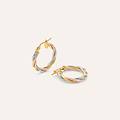 orecchini a cerchio gold essence oro tricolore collezione gold essence tricolore