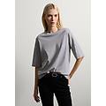 - t-shirt grigia in misto cotone vestibilità regular donna grigio chiaro taglia xs