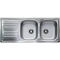 tm1162ilbc lavello cucina 2 vasche da incasso con gocciolatoio sx larghezza 116 cm materiale acciaio