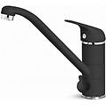 - miscelatore filtrante monocomando con canna girevole madeira 22x20 cm granitek nero 40