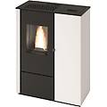 stufa a pellet slim aurora 8 kw bianca 5 stelle con telecomando