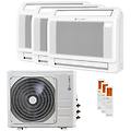 condizionatore console 3 trial split 9000+12000+18000 btu inverter a++ unità esterna 10. 5 kw