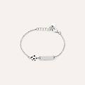 bracciale con targhetta silver baby argento rodiato collezione silver baby bianco