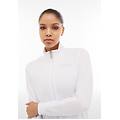 felpa leggera da donna in jersey con zip e collo alto bianco donna extra large