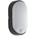 Fan Intec Plafoniera Sensitive Led Con Sensore 14 W 1000lm Ip54 Ovale Grigio Ant