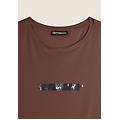 t-shirt donna in jersey viscosa con inserto animalier shopping bag donna extra small