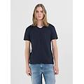 t-shirt in cotone con scollo a v