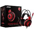 cuffie stereo gaming ds501 con microfono e connessione cavo 2. 1 metri colore nero e rosso