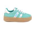sneakers da bambina verde con zip taglia 36