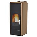 termostufa a pellet idroventilata modello ester lux 15 kw bronzo versione black line