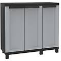 storage armadio basso twist black 102b in polipropilene grigio l 102 x h 91. 5 x p 39 cm 3 ante
