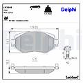 delphi set di pastiglie freno lp3306 anteriore