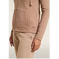 felpa donna con cappuccio e inserti micro-trecce chanterelle donna medium