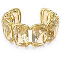 bracciale rigido harmonia cristalli oversize fluttuanti tono dorato placcato color oro m