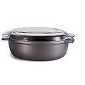 rostiera ovale optima forno in alluminio pressofuso con coperchio e due maniglie dim. 36x24cm