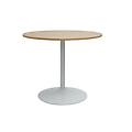 tavolo da pranzo design rotondo in finitura quercia e bianco d90 cm calista