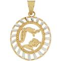 ciondolo medaglia battesimo oro giallo bianco gl100588