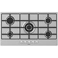 piano cottura 5 fuochi l 86 cm pc90 av silver griglie in acciaio smaltato