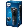 - s1151/00 serie 1000 acquatouch wet e dry rasoio elettrico ricaricabile 3 testine nero /blu