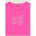 t-shirt cropped con maniche ampie e stampa mood up pink peacock donna large