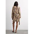 kimono in raso di viscosa animalier simply iconic donna stampa taglia m/l