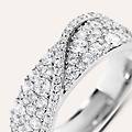anello fascia silver shine argento rodiato cubic zirconia collezione silver shine misura 54 bianco
