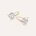 orecchini lobo punto luce claire oro giallo cubic zirconia collezione claire oro giallo
