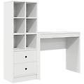 scrivania hedwig max 90cm con libreria 6 scomparti 2 cassetti mdf