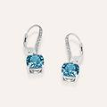 orecchini pendenti silver rainbow argento rodiato cubic zirconia collezione silver rainbow bianco