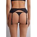 reggicalze in pizzo donna nero taglia tu