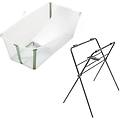 flexi bath vaschetta con supporto stand e riduttore gratis transparent green