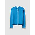 - cardigan in misto lana e cotone azzurro regular fit donna blu chiaro taglia xs