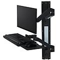 supporto monitor tv parete ( 10 kg ) vesa 100 x 100 lx pro series wall mounted workstation black 45