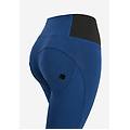 pantaloni push up wr. up in jersey e vita alta con elastici navy peony donna large
