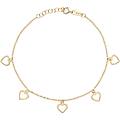 bracciale con charms pendenti donna oro 375 (9kt) gioiello au9brmcug