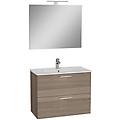 mobile bagno con lavabo e specchio led sospeso stella 80x66x42 cm cordoba