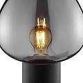 lampada da tavolo ligari nero/grigio fumo altezza 28 cm metallo/vetro